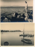 Lot De 2 Photos Amateur 06 - ANTIBES Août 1950 - No CPA - Other & Unclassified