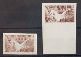 **861s, 832s. 1938. 20 Cts Castaño, Borde De Hoja Y 20 Cts Castaño Claro. SIN DENTAR. MAGNIFICOS. Edifil 2018: 149 Euros - Autres & Non Classés