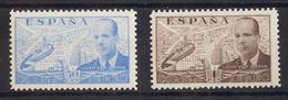 **883cc, 884cc. 1939. 50 Cts Azul Y 1 Pts Castaño. CAMBIOS DE COLOR. MAGNIFICOS Y RAROS. Edifil 2015: +1.160 Euros - Autres & Non Classés