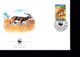 1 Timbre  Zambia  Zambie   50 N     Non Circulée   Sur Enveloppe   Année 1987  Antilope    WWF - Storia Postale