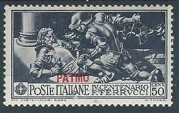 1930 EGEO PATMO FERRUCCI 50 CENT MH * - RR13577 - Egeo (Patmo)