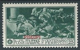 1930 EGEO PISCOPI FERRUCCI 25 CENT MH * - RR13576-3 - Egée (Piscopi)