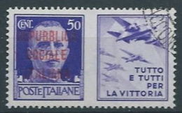 1944 RSI USATO PROPAGANDA DI GUERRA 50 CENT - RR13120-4 - War Propaganda