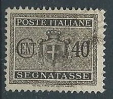 1945 LUOGOTENENZA USATO SEGNATASSE RUOTA 40 CENT - RR13123-2 - Strafport