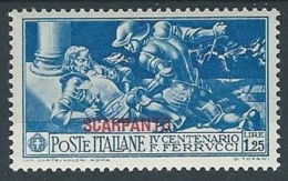 1930 EGEO SCARPANTO FERRUCCI 1,25 LIRE MH * - RR13565-2 - Egée (Scarpanto)