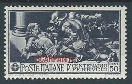 1930 EGEO SCARPANTO FERRUCCI 50 CENT MH * - RR13566-2 - Egée (Scarpanto)