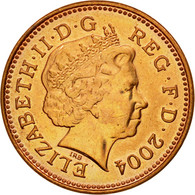 Monnaie, Grande-Bretagne, Elizabeth II, Penny, 2004, British Royal Mint, TTB - 1 Penny & 1 New Penny