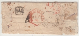 India QV Era  1870's   Unfranked  Postage Due  Small Cover  2  Scans  #  11780  D Inde Indien - 1858-79 Kolonie Van De Kroon