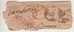 India QV Era  1870's   Unfranked  Postage Due  Small Cover  2  Scans  #  11775  D Inde Indien - 1858-79 Kolonie Van De Kroon