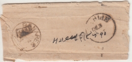 India QV Era  1870's   Unfranked  Postage Due  Small Cover  2  Scans  #  11781  D Inde Indien - 1858-79 Kolonie Van De Kroon