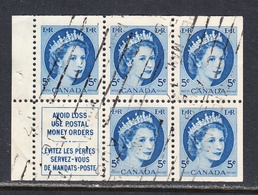 Canada 1954 Cancelled, Booklet Pane, Sc# 341a - Pagine Del Libretto