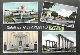 Basilicata-matera-metaponto Saluti Da Metaponto Vedute Vedutine Chiesa Asilo Mura Antiche Anni 60 - Altri & Non Classificati