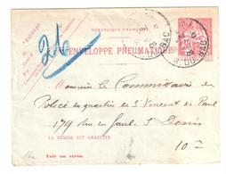 PARIS 80 R. Du Bac Enveloppe 30c Chaplain Carmin Ob 1906 Yv 2763 - Pneumatiques