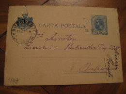 BUCHAREST 1895 Postal Stationery Card ROMANIA - Briefe U. Dokumente