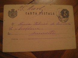 1887 To Bucharest Postal Stationery Card ROMANIA - Storia Postale