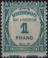 FRANCE Taxe 1930 N°60**, Variété Saut De Peigne Timbre Plus Grand Avec Morceaux De BDF - Neufs