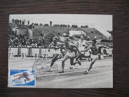 Carte Maximum - Card  Andorre  1968  Cachet  Jeux Olympiques - Covers & Documents