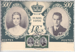 CARTE SOUVENIR 1956 AVEC TIMBRE ET CACHET ET - 19 AVRIL 1956 - Lettres & Documents