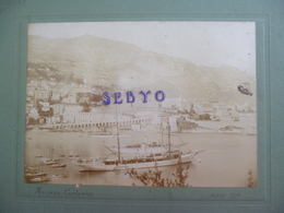 Monaco - Condamine.  Mars 1912. Photo Collée Sur Carton. Voilier. Yacht. - La Condamine