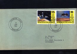 Ivory Coast 1981 Space / Raumfahrt Interesting Letter - Afrique