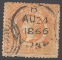 Large Square  8d. Red-orange Perf. 13 Used - Used Stamps