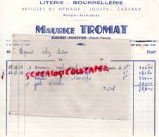 87 - BUSSIERE POITEVINE- RARE FACTURE MAURICE TROMAT- LITERIE BOURRELLERIE - BOURELIER  1962 - Straßenhandel Und Kleingewerbe