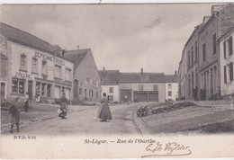 ST-LEGER-RUE DE L'OURTHE-CARTE PRECURSEUR ANIMEE-ENVOYEE VERS ALOST-1903-TOP-CARTE-VOYEZ LES 2 SCANS ! ! ! - Saint-Leger