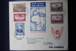 Belgium Airmail Cover First Flight Accelerated Service Brussels -> Bukuma Congo -> Brussels  24-10-1936 Signed/ Si - Sonstige & Ohne Zuordnung