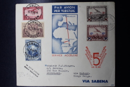 Belgium Airmail Cover First Flight Accelerated Service Brussels ->  Congo -> Brussels  24-10-1936 Signed/ Signé/si - Other & Unclassified