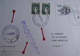 A163 - ✉️ PAQUEBOT " KANGOUROU " - CàD : FREMENTLE (AUSTRALIE) 1980 - GRANDE MARQUE LINEAIRE PAQUEBOT - Postmark Collection