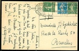 FRANCE Olympic Machine Cancel Paris 47 R. LA BOETIE On Very Nice Postcard Send To Belgium - Zomer 1924: Parijs