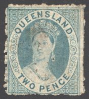 Queen Victoria 2d. Blue Wavy Lines Watermark SG 52 - Used Stamps