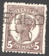 Queen Victoria  5/- Purple Brown SG 215 - Used Stamps