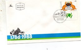 ISRAEL FDC 1ER JOUR 26/11/1988 TIMBRE N° 1011 BICENTENAIRE DE L' AUSTRALIE - Used Stamps (with Tabs)