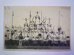 TOULOUSE  1942  : FÊTE GYMNIQUE  -  PYRAMIDES  Au Parc Municipal  (avec Portrait Du Maréchal)  X  Format 18 X 11,5cm - Gymnastics