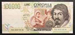 100000 Lire CARAVAGGIO 2° TIPO SERIE A 1994 Spl+ LOTTO 2332 - 100.000 Lire