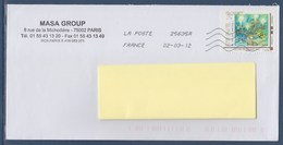 Au Son Des Grelots, TVP LP 20g Oblitéré 02.03.12 Sur Enveloppe Cadre Philaposte - Storia Postale