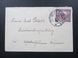 CSSR 1919 Nr. 28 EF Stempel Tannwald - Schumburg Und Rückseitig Stempel Konvent Der Hedwigschwestern - Brieven En Documenten