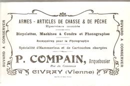 Buvard P. COMPAIN Arquebustier Rue De Commerce CIVRAY (Vienne) - Sports