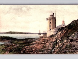 Falmouth Cornwall England, St. Anthony's Lighthouse, Leuchtturm, Phare Colour Litho C. 1908 - Falmouth