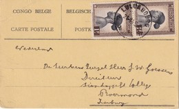 CONGO BELGE    1945 CARTE DE LULUABOURG - Otros & Sin Clasificación