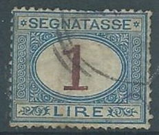 1870-74 REGNO USATO SEGNATASSE 1 LIRA - RR4607 - Portomarken