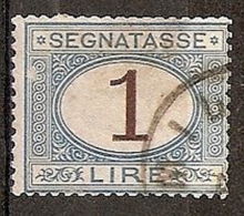 1870-74 REGNO USATO SEGNATASSE 1 LIRA - RR5437 - Portomarken