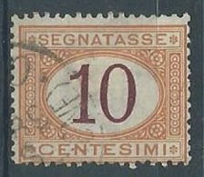 1870-74 REGNO USATO SEGNATASSE 10 CENT - RR4586-7 - Portomarken