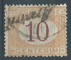 1870-74 REGNO USATO SEGNATASSE 10 CENT - RR4606 - Portomarken