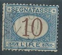 1870-74 REGNO USATO SEGNATASSE 10 LIRE - RR4585-2 - Portomarken