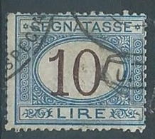1870-74 REGNO USATO SEGNATASSE 10 LIRE - RR4585-7 - Portomarken