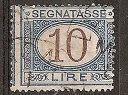 1870-74 REGNO USATO SEGNATASSE 10 LIRE - RR5437 - Portomarken