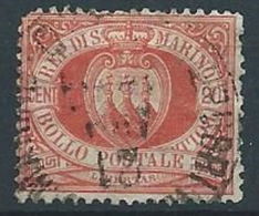 1877-90 SAN MARINO USATO STEMMA 20 CENT - RR13941 - Usados