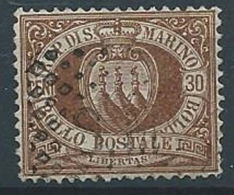 1877-90 SAN MARINO USATO STEMMA 30 CENT - RR13941-2 - Usados